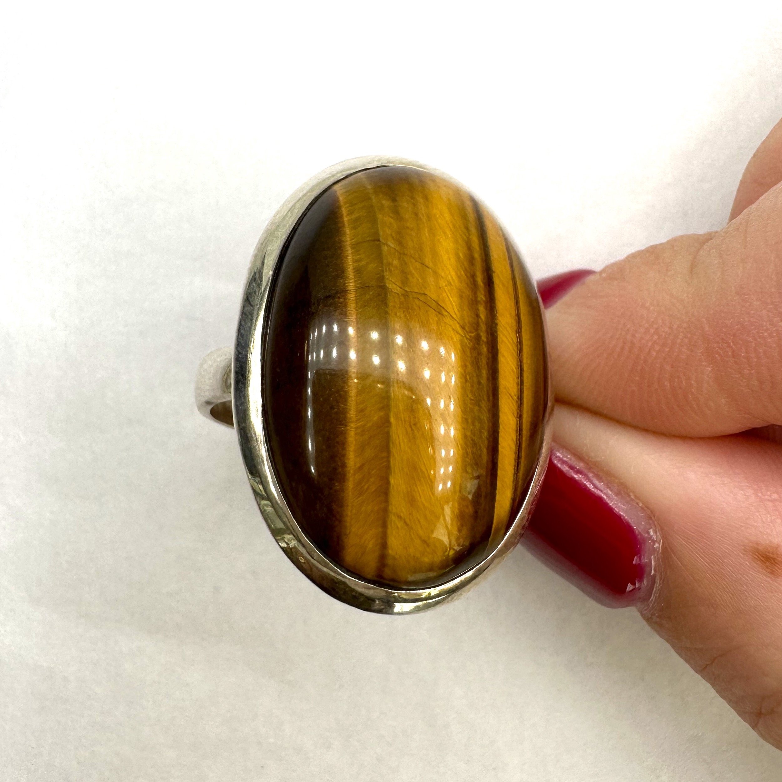 Large Tigers Eye Ring