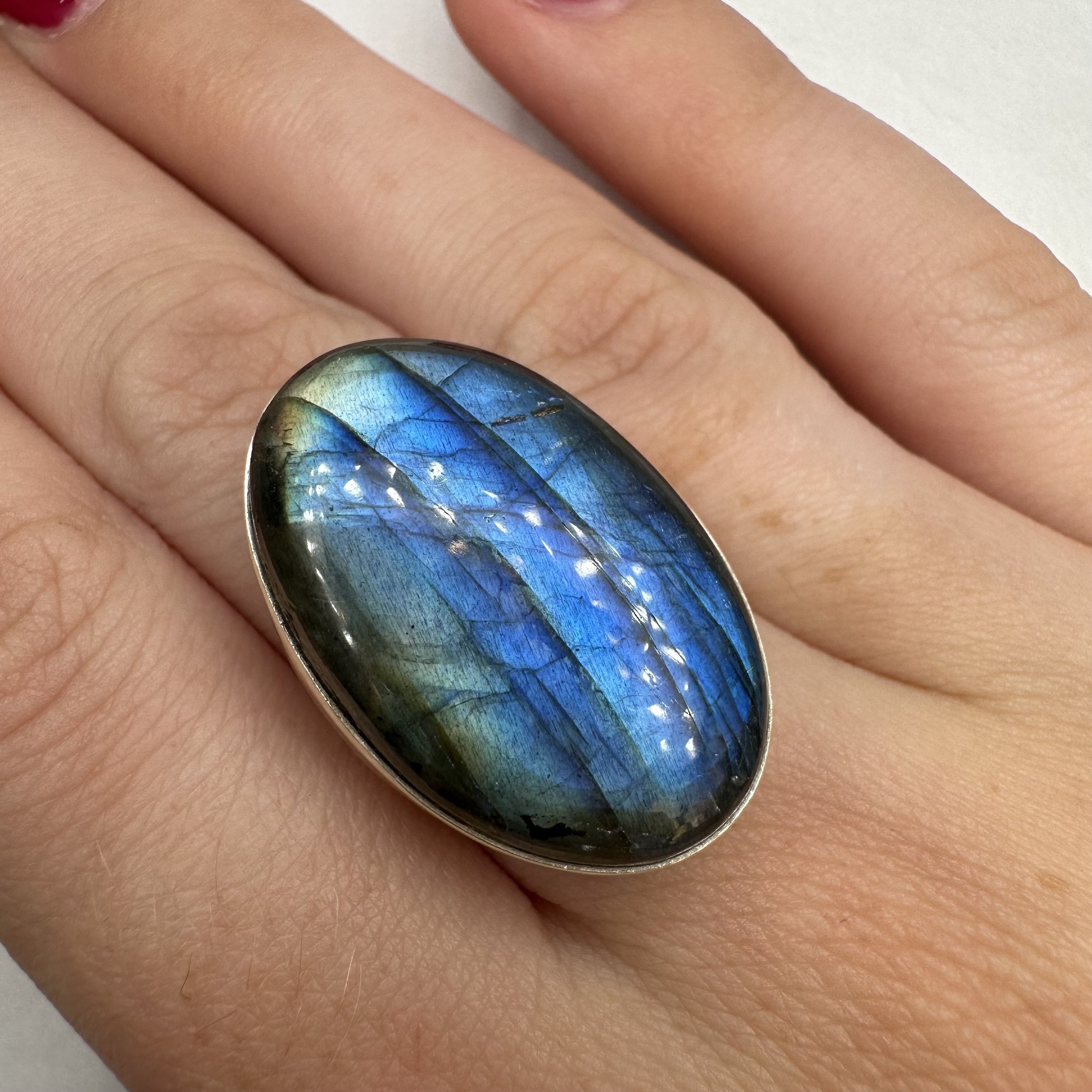 Large Labradorite Ring