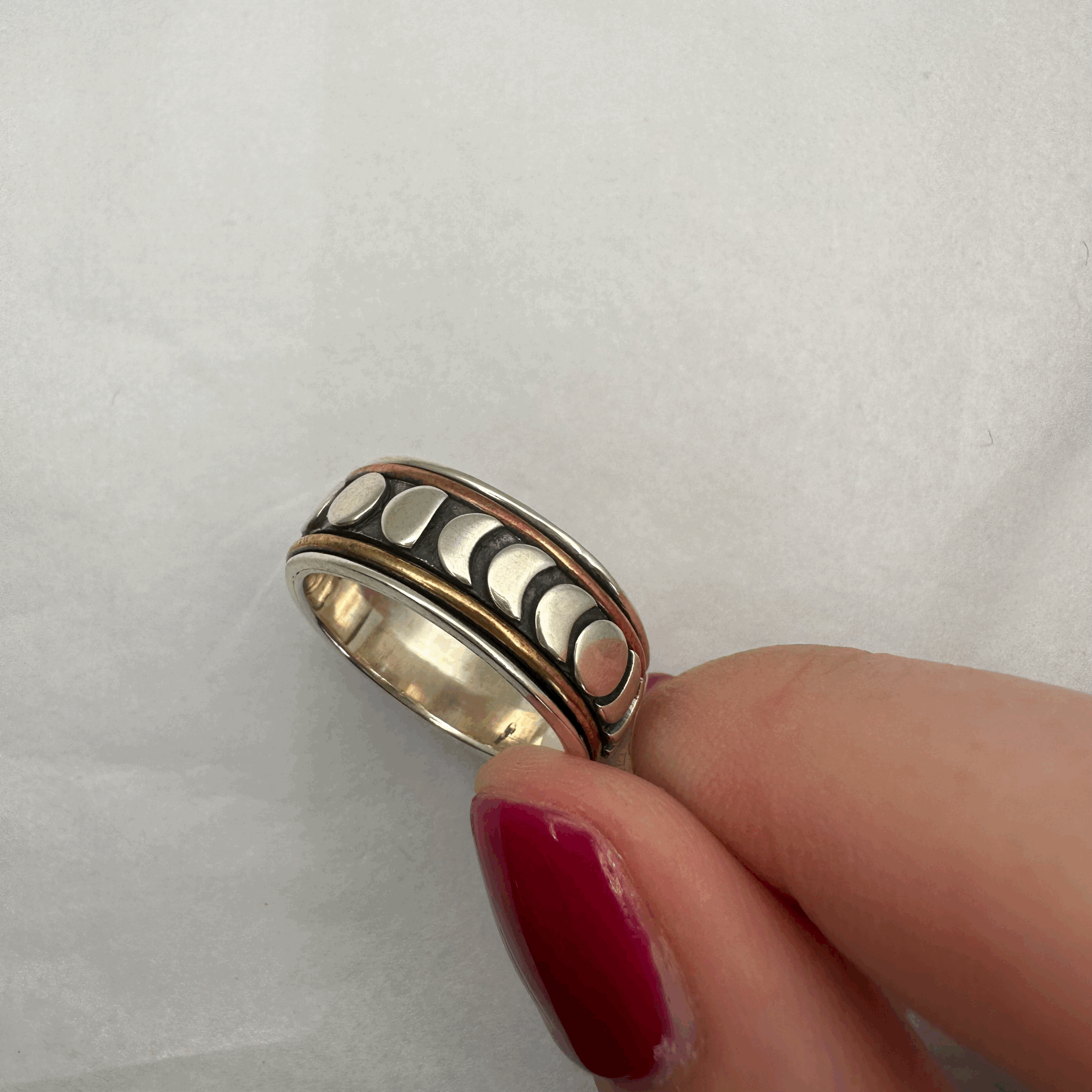 Moon Phase Spinning Ring