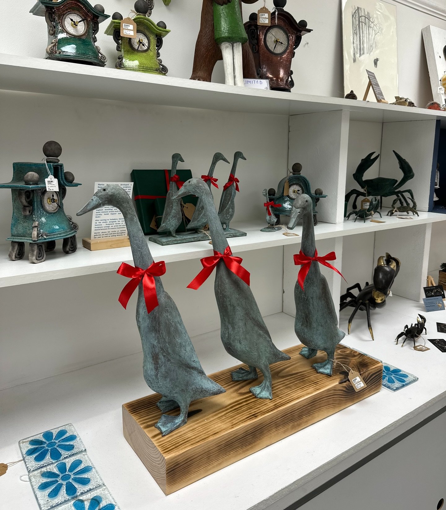 3 runner ducks a-laying is perfect for us this Christmas&hellip; pop in and check out our lovely sculptures in the gallery! 🎅🏻