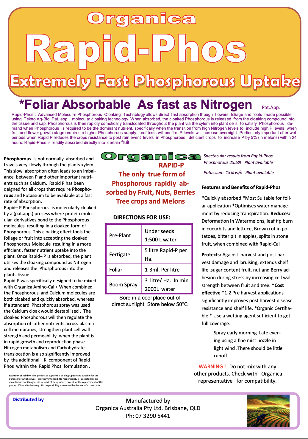 Organica Bio Ag Rapid-Phos