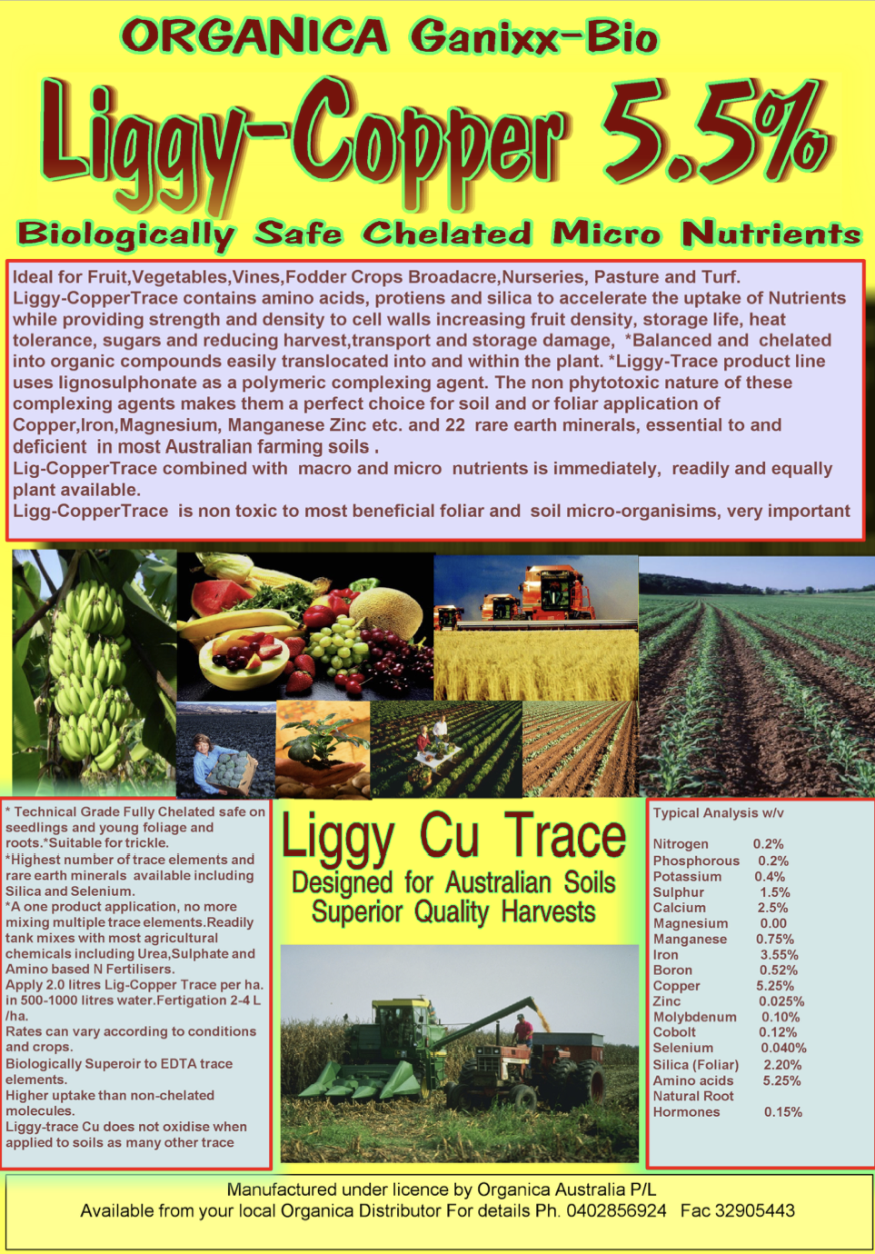 Organica Bio Ag LIGGY COPPER TRACE 5.5%