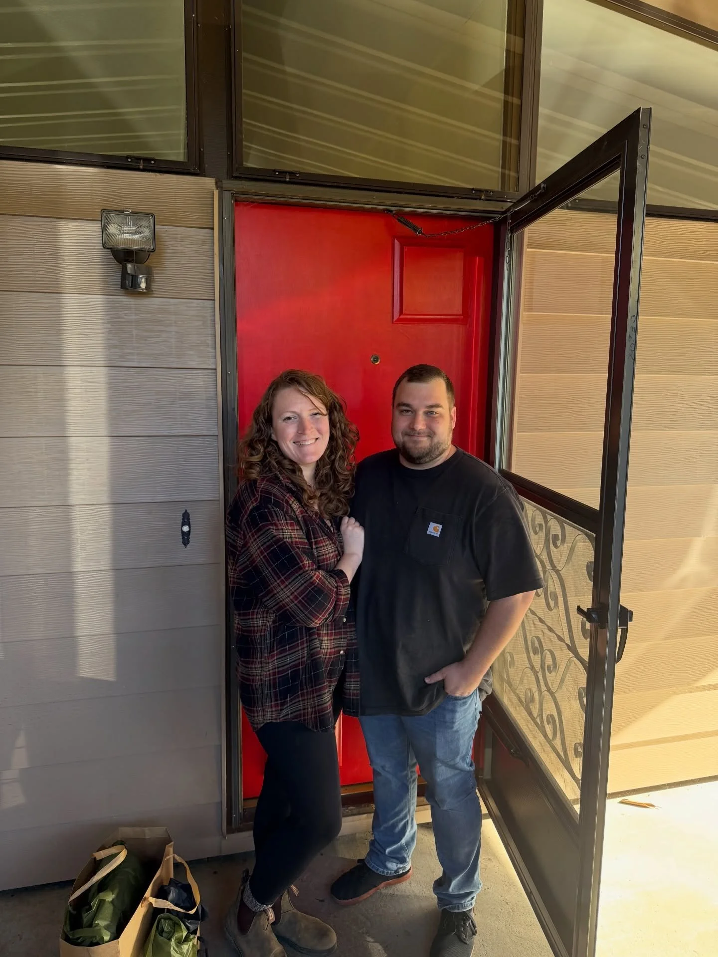 Stoked for Ryan &amp; Maddie 🏡🔑 They scored a groovy mid century with loads of potential (and square-footage). I love it when clients become friends 🙌🏼