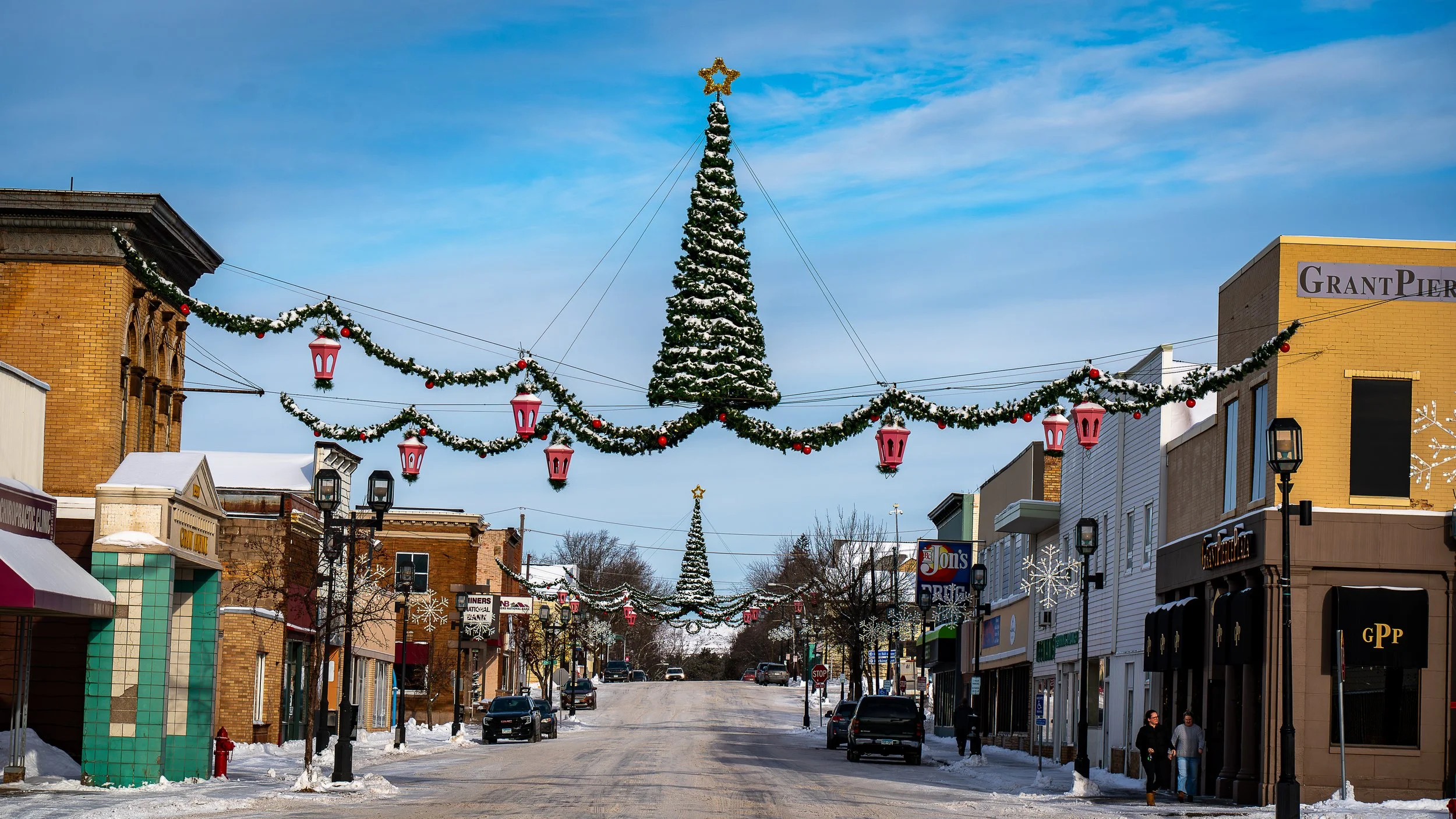 Main Street Christmas, Eveleth Minnesota USA