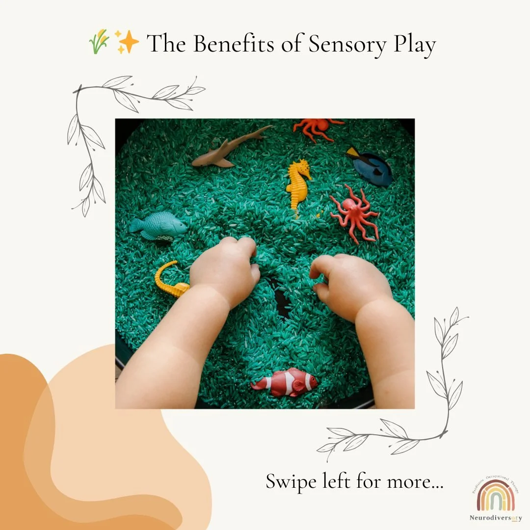 🌟SENSORY PLAY 🌟

Incorporating sensory play into daily routines supports all aspects of development and helps children understand their sensory needs. Finding sensory play that you also enjoy means you are able to create more opportunities for non-