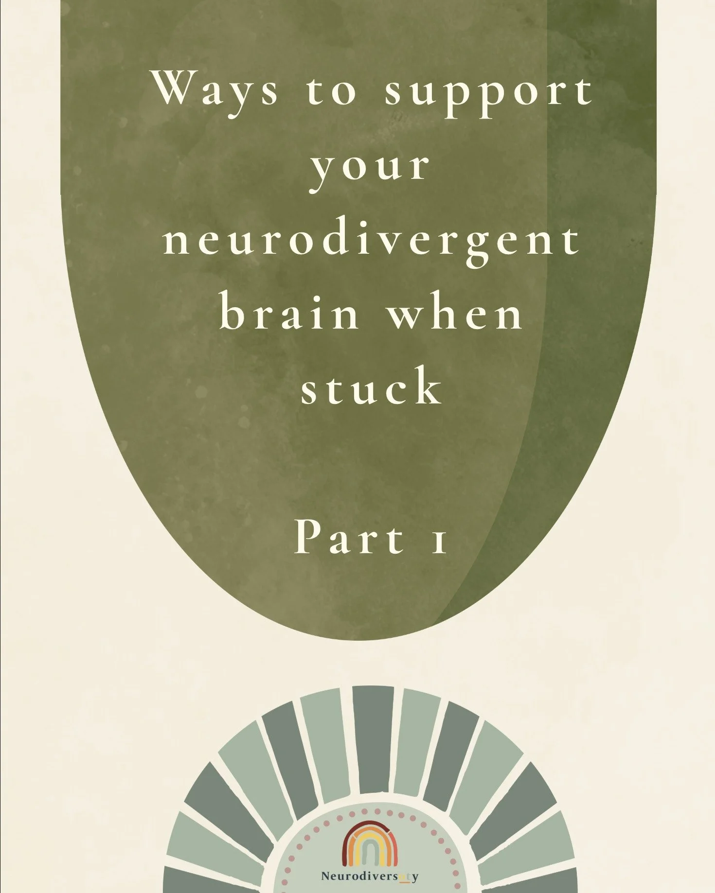 Hope everyones doing well ! 

Thought we'd share some ways we can support our neurodivergent brains when we&rsquo;re feeling stuck, overwhelmed or finding it hard to start. 

Remember, some things will work some days and wont work other days. There&r