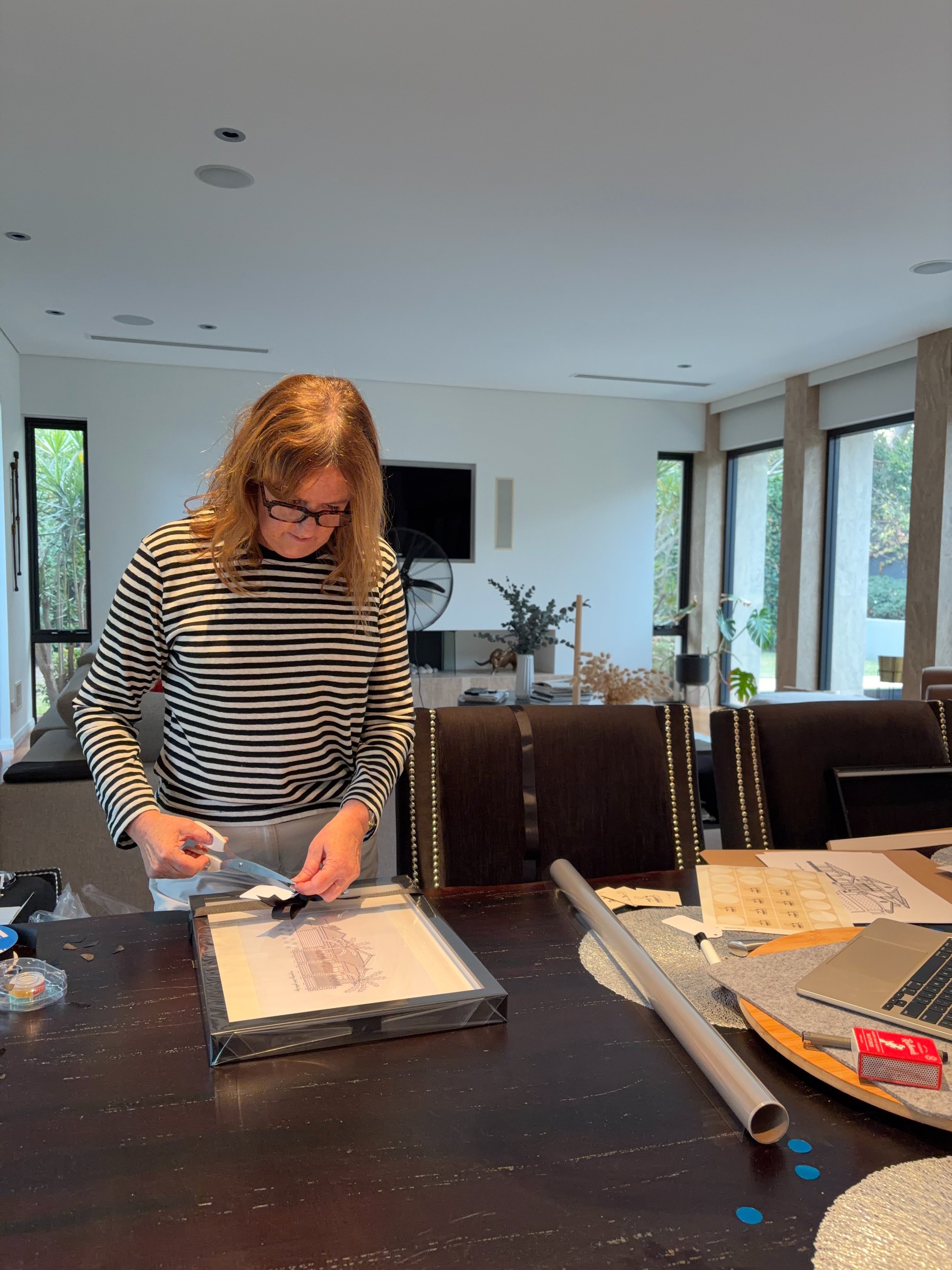 I draw the houses 🏡
Then frame them 🖼️
All from the dining room table 🍴
RIP to the table&rsquo;s original purpose 🫢 
Andrew is thrilled 😂

If you have a home that deserves a place on your wall, you know where to find me 😉

#drawinghouses #drawi