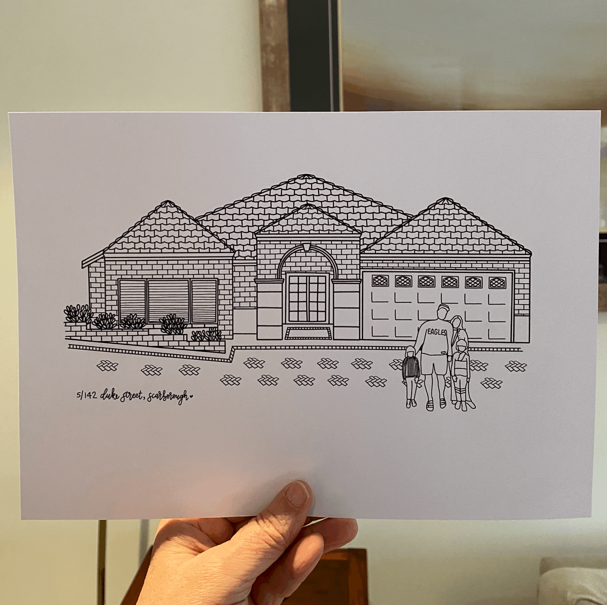 Custom Drawn Illustration - Paper Only (A4)
