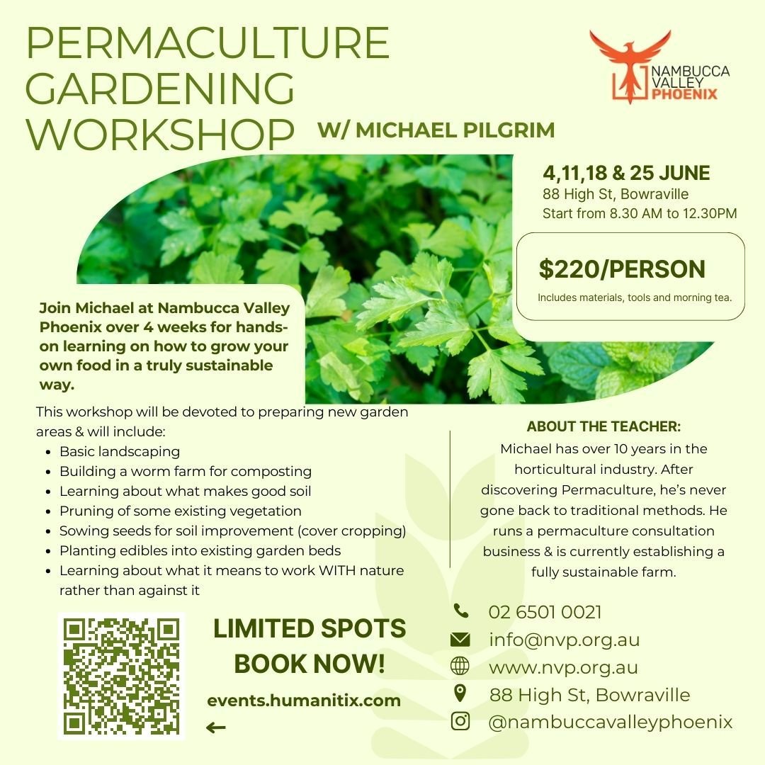 Coming up in June! 

Join Michael Pilgrim @nisargapermaculture for 4 weeks to learn how to grow your own food sustainably. 

Michael will be focusing on soil improvement so you can't go wrong growing your veggies. All within the principles of permacu