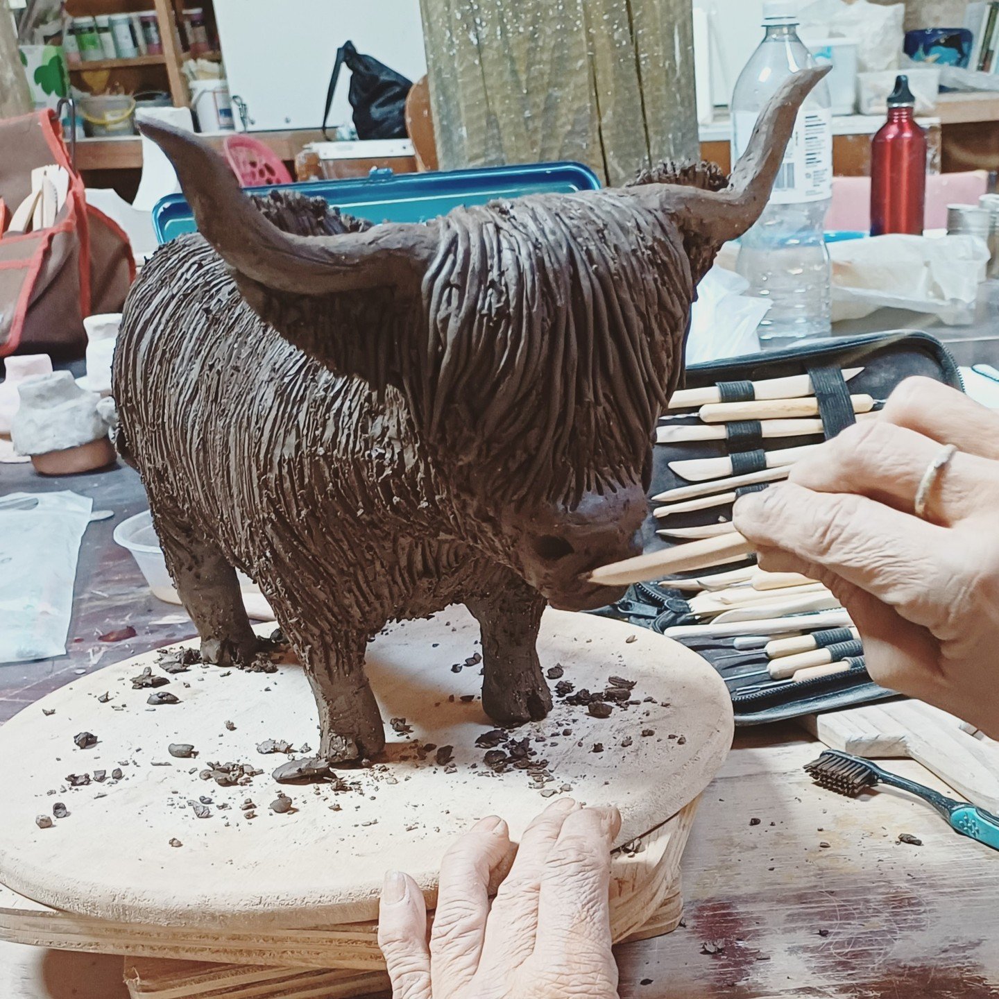 Dubraka making her &quot; KOO&quot; Cow in Scottish, at @sallyhookceramics workshops happening every 2 weeks at Phoenix School of Arts.

May classes are starting this Saturday 11 May. We have 1 spot available for both May and June classes and 2 spots