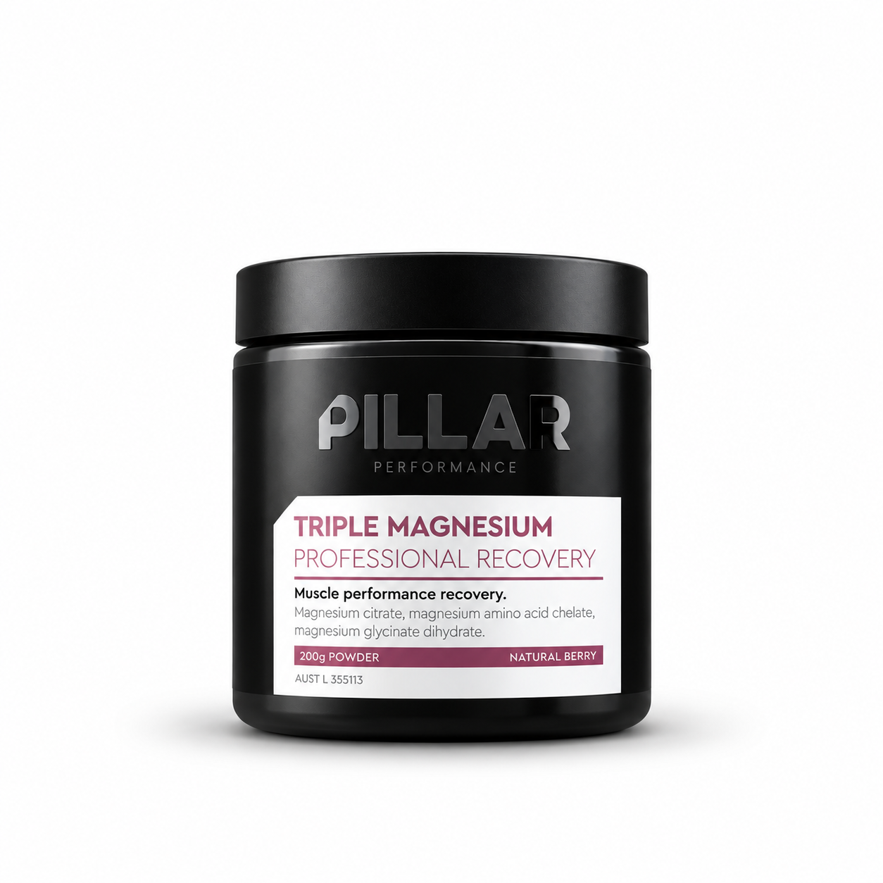 Pilar - Triple Magnesium Powder - Natural Berry