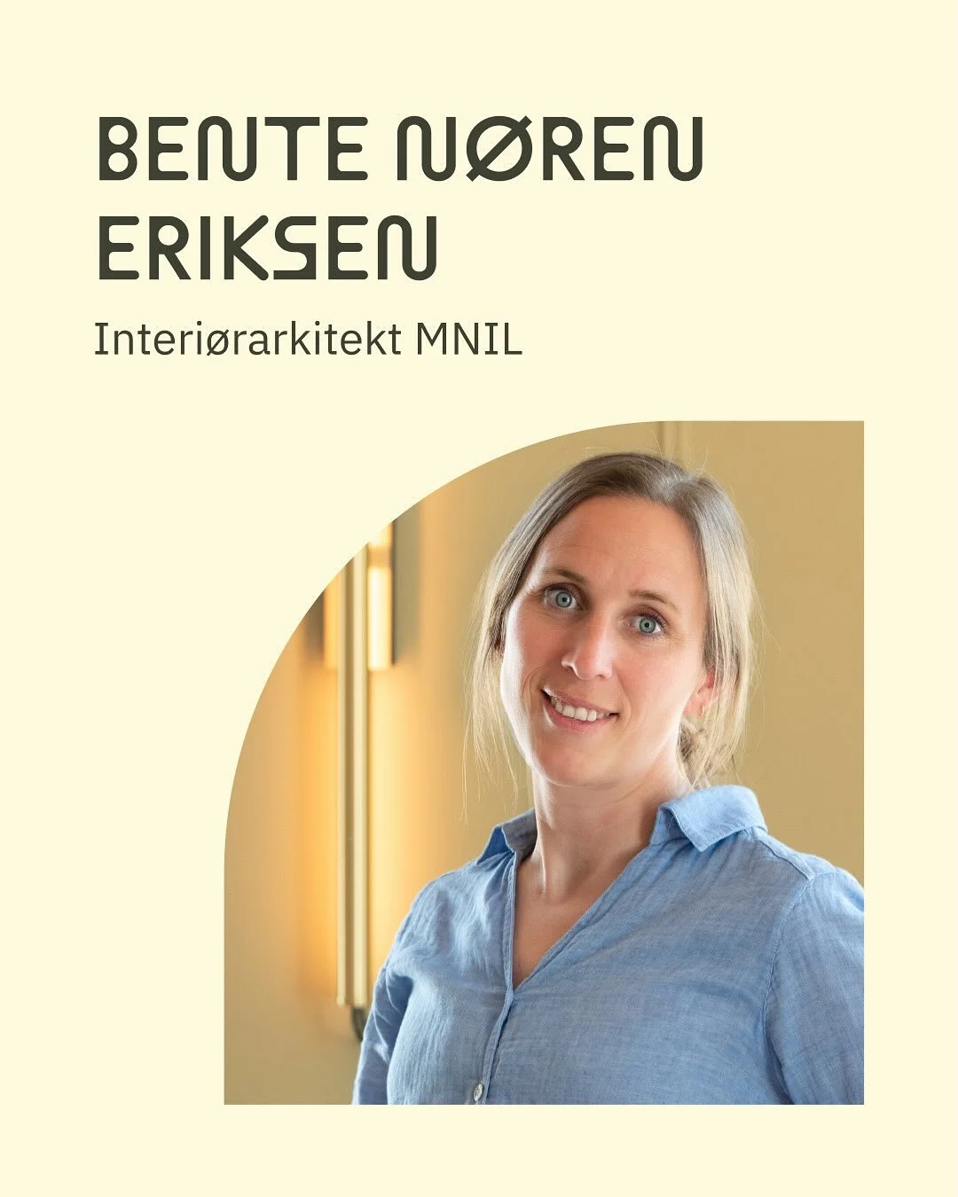 M&oslash;t Bente: nysgjerrig, l&oslash;sningsorientert og varm. Hun elsker variasjonen i interi&oslash;rarkitektfaget &ndash; fra byggeplassens puls til roen ved tegnebrettet. Med skarp forst&aring;else for byggets muligheter skaper hun tilpasninger 