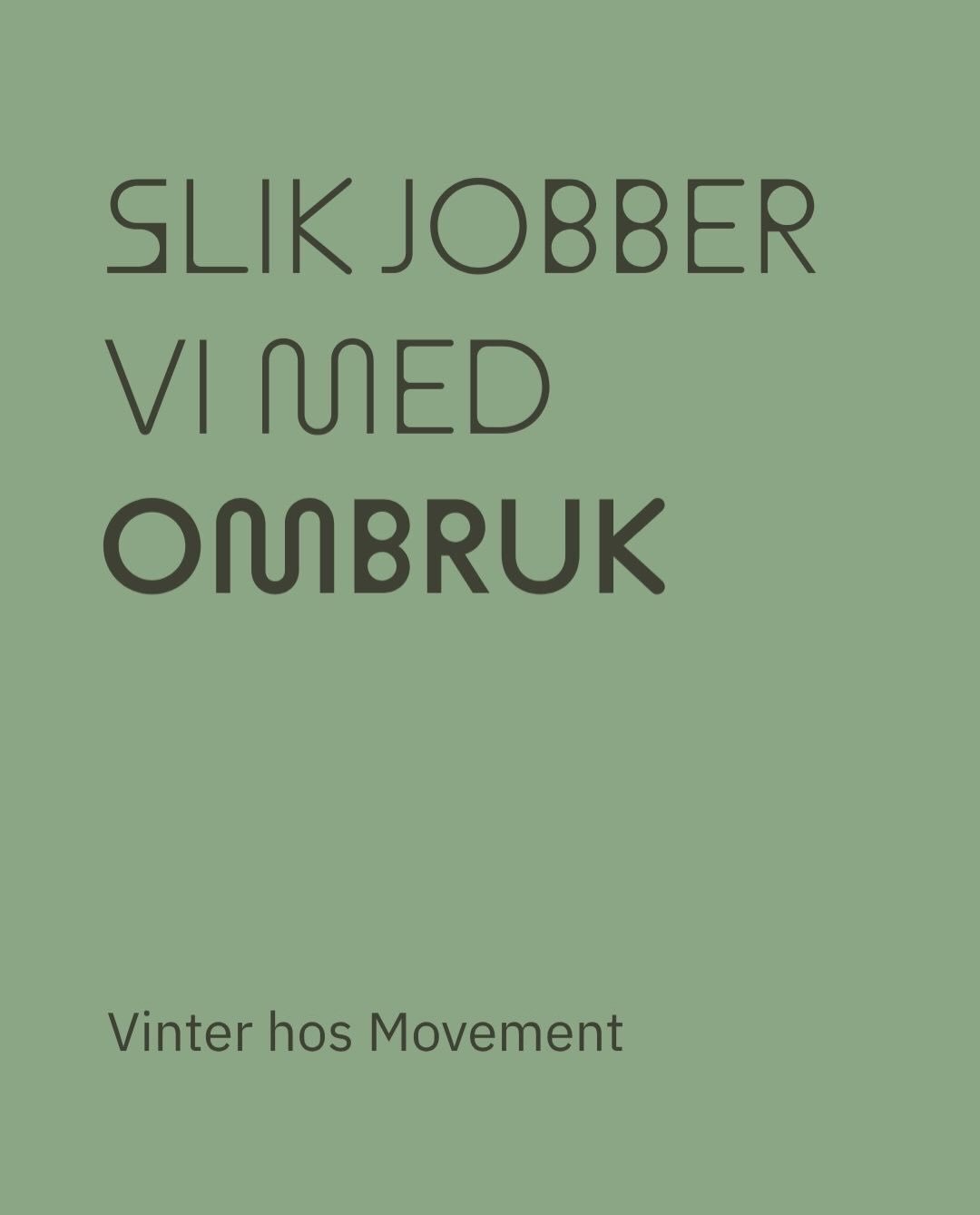 Vi bruker gjerne brukte m&oslash;bler i prosjektene v&aring;re, og samarbeider derfor med leverand&oslash;rer som gir oss tilgang til et stort, kuratert utvalg av robuste produkter med lang levetid. Slike samarbeid gir oss tilgang til et stort og kur