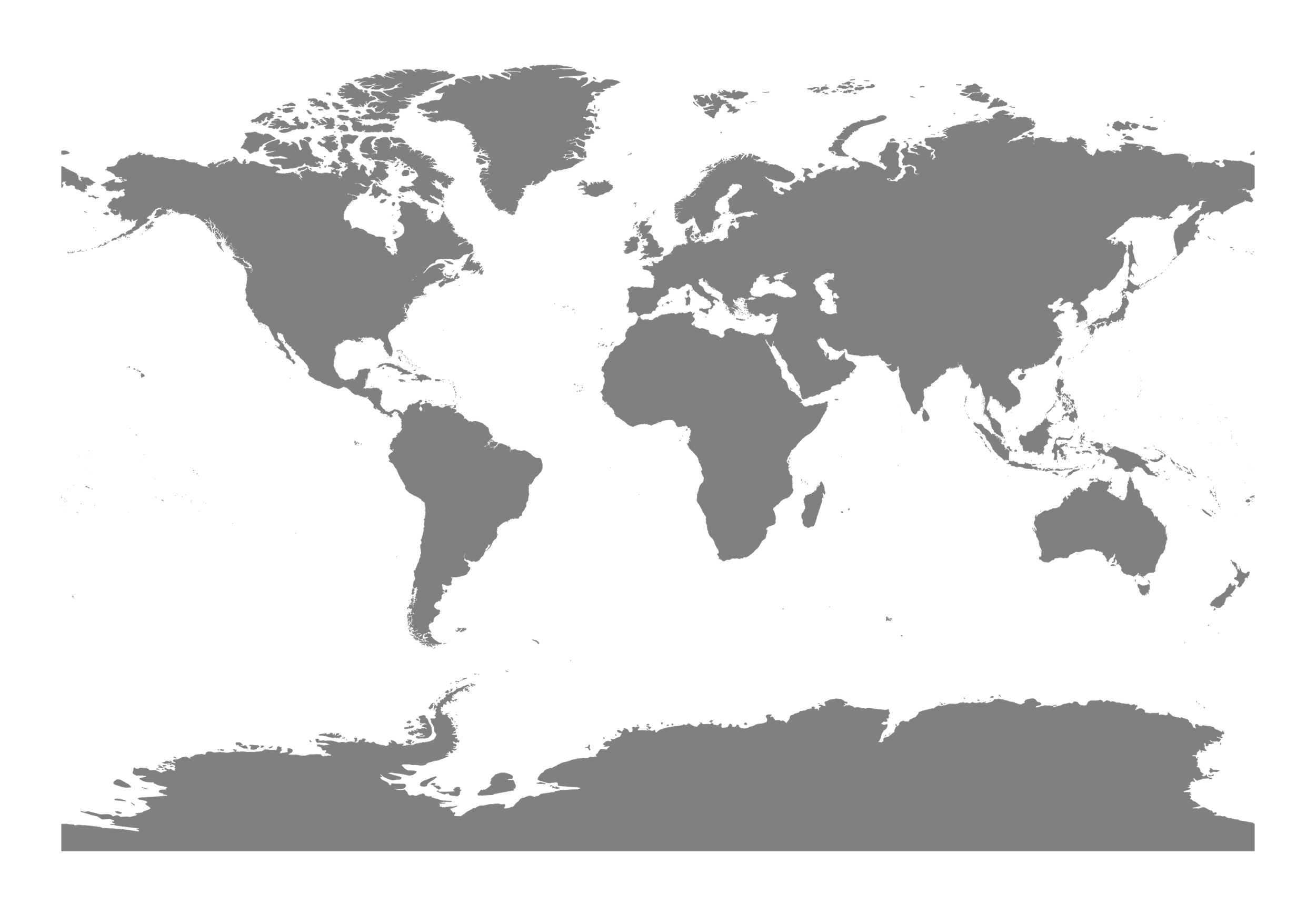 Map showing mountain locations climbed by AMG