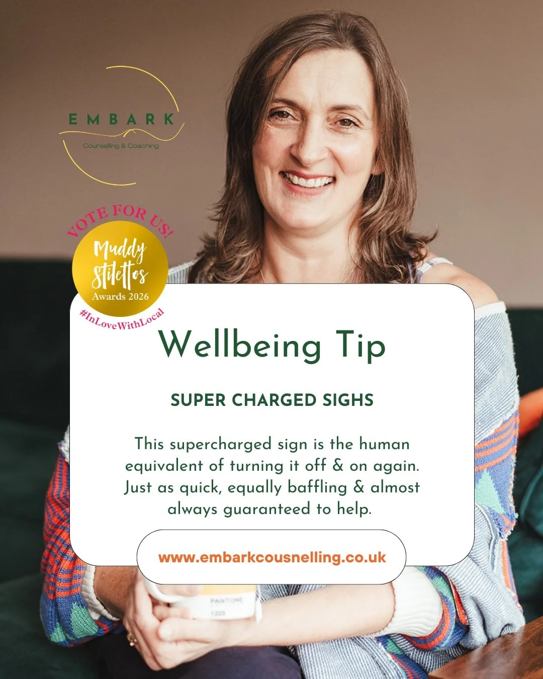 This supercharged sign is the human equivalent of turning it off &amp; on again. Just as quick, equally baffling &amp; almost always guaranteed to help. 

Here&rsquo;s how! One long breath in (slowly count to 5 if you can), then an extra sniff throug