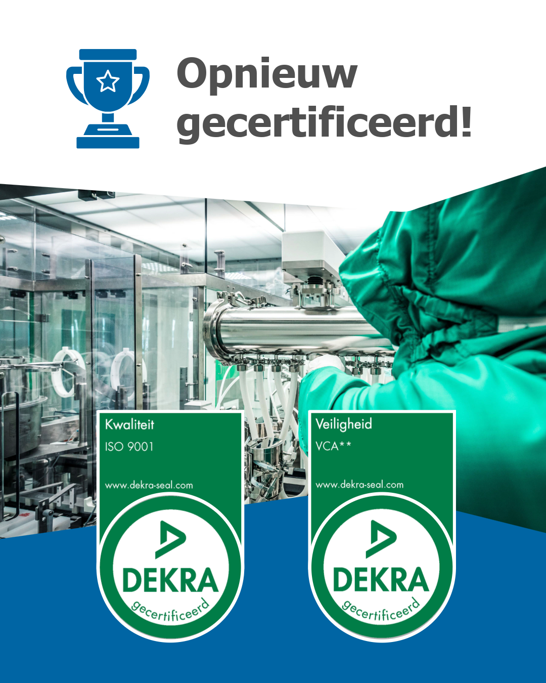 CP Services opnieuw gecertificeerd voor VCA** en ISO 9001