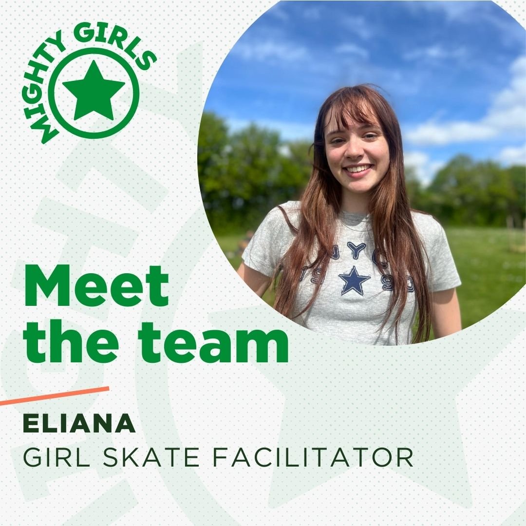 Introducing Eliana, our awesome new Skate Facilitator! 🛹 We're thrilled to have her on board (literally) and she'll be leading our Girls Skate Meet gang on the first Sunday of every month this Spring/Summer.

Ready to join the fun? Register now at w