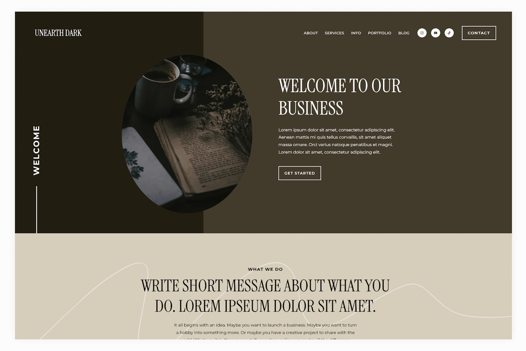 Unearth Squarespace 7.1 Fluid Engine Author website template
