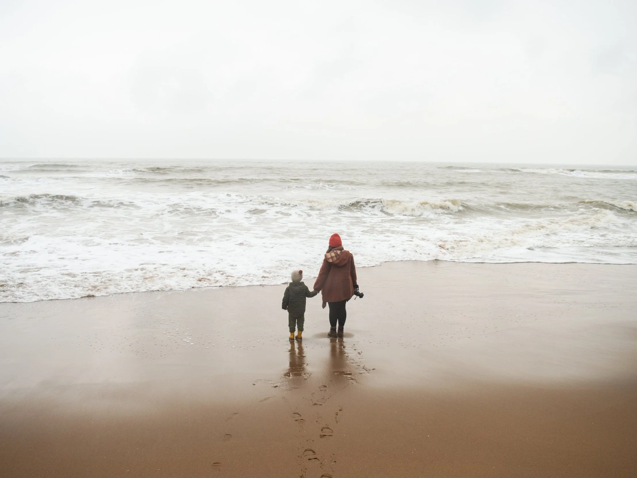 Beach pic with my child, a moment of nervous system healing