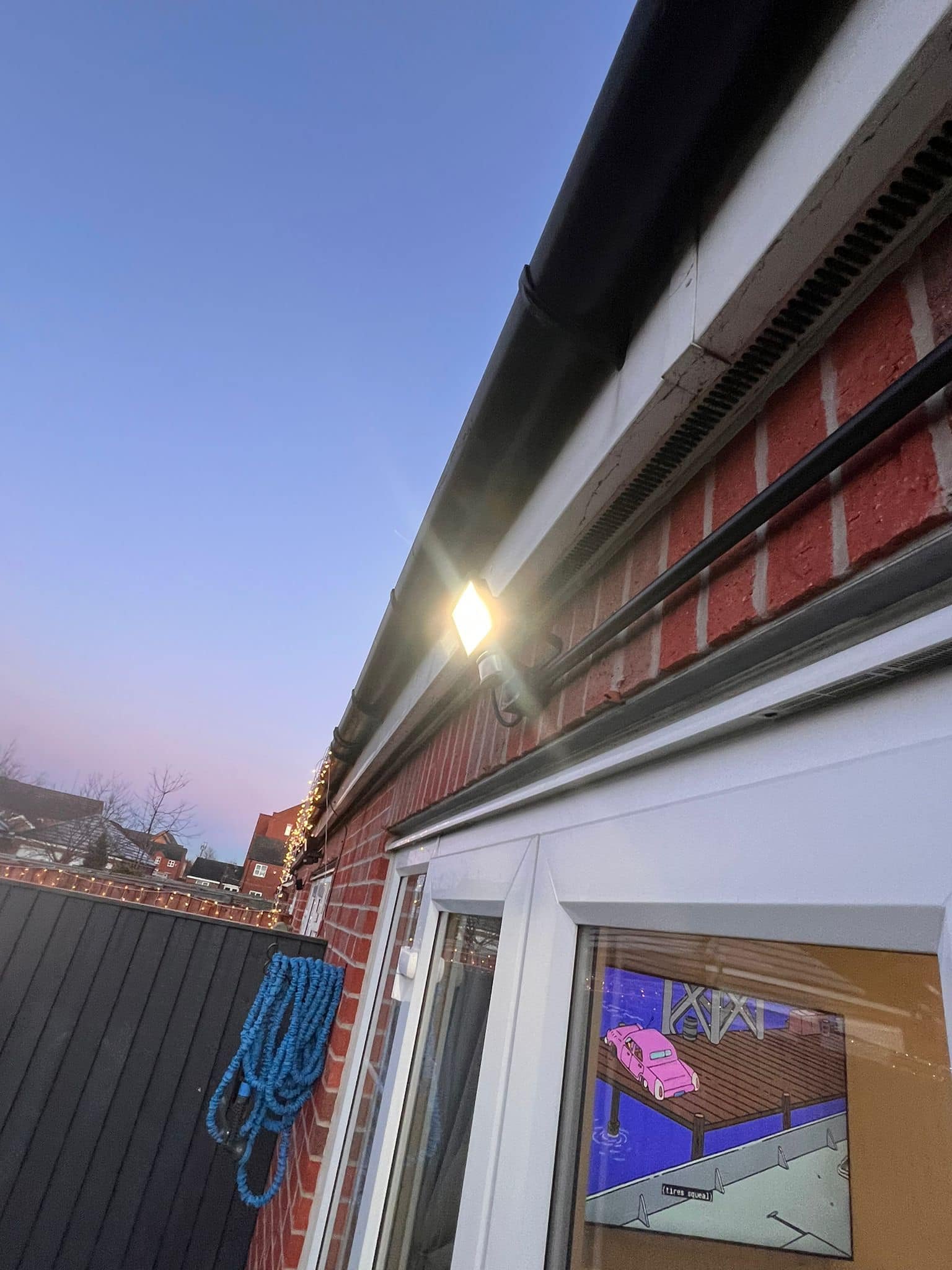 Outdoor PIR light fitted