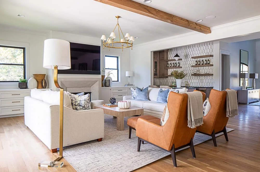 Nashville Interior design home living room custom fabric