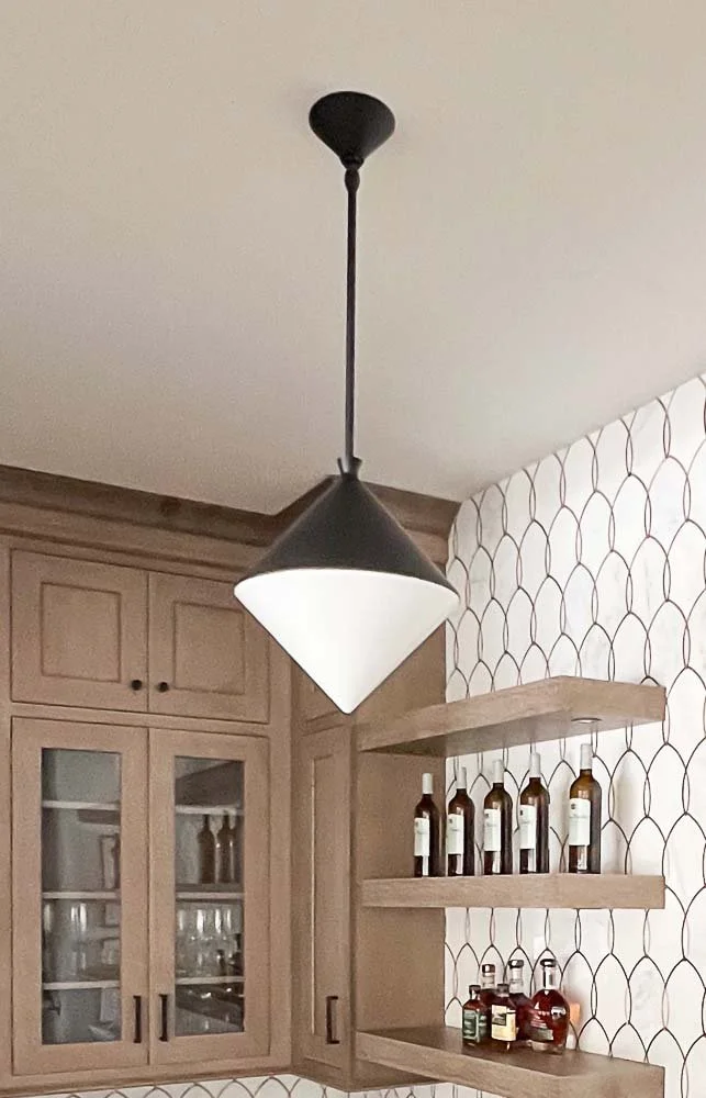 Nashville Interior design home living room custom wet bar cabinetry