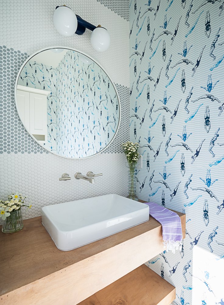 Nashville Interior design home pool bathroom