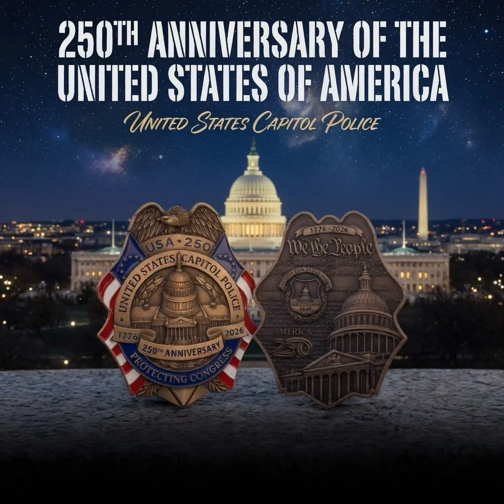 🔥 250th America | USCP Anniversary Challenge Coin&hellip;

Honor 250 years of American history and service with this commemorative America | USCP 250th Anniversary Challenge Coin, created to mark the nation&rsquo;s semiquincentennial.

https://www.s