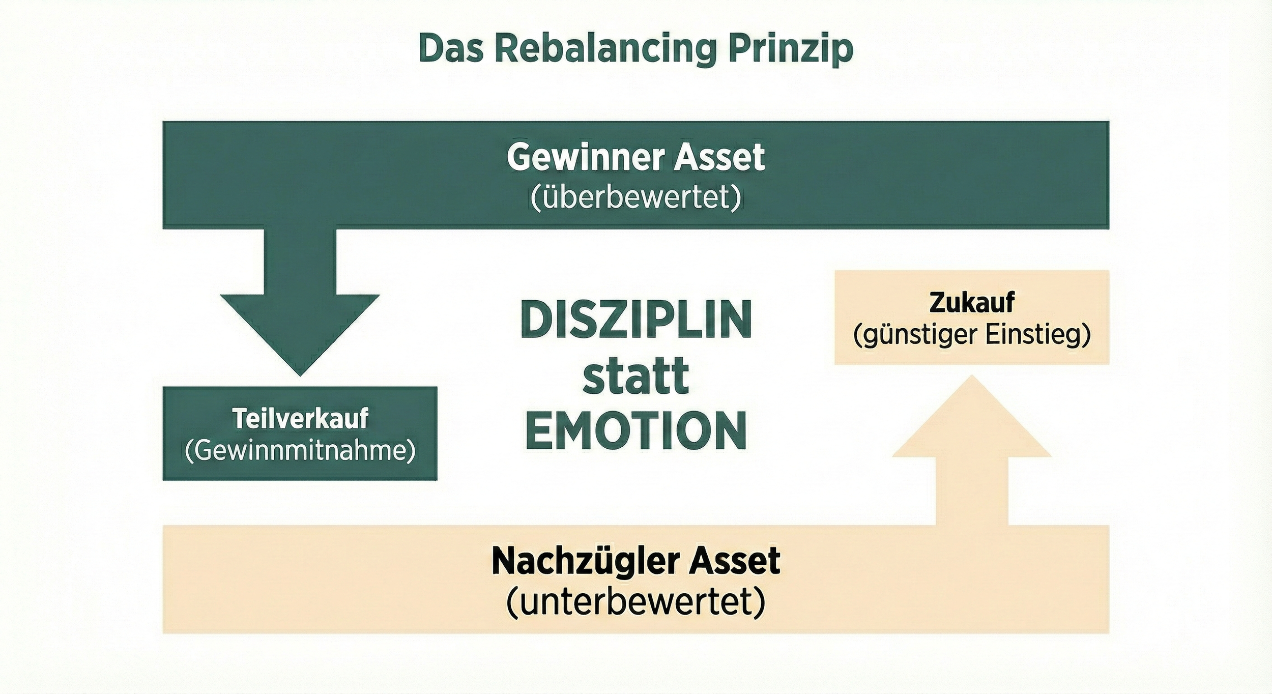 Das Rebalancing ermöglicht strategisches antizyklisches Handeln ohne Emotionen.