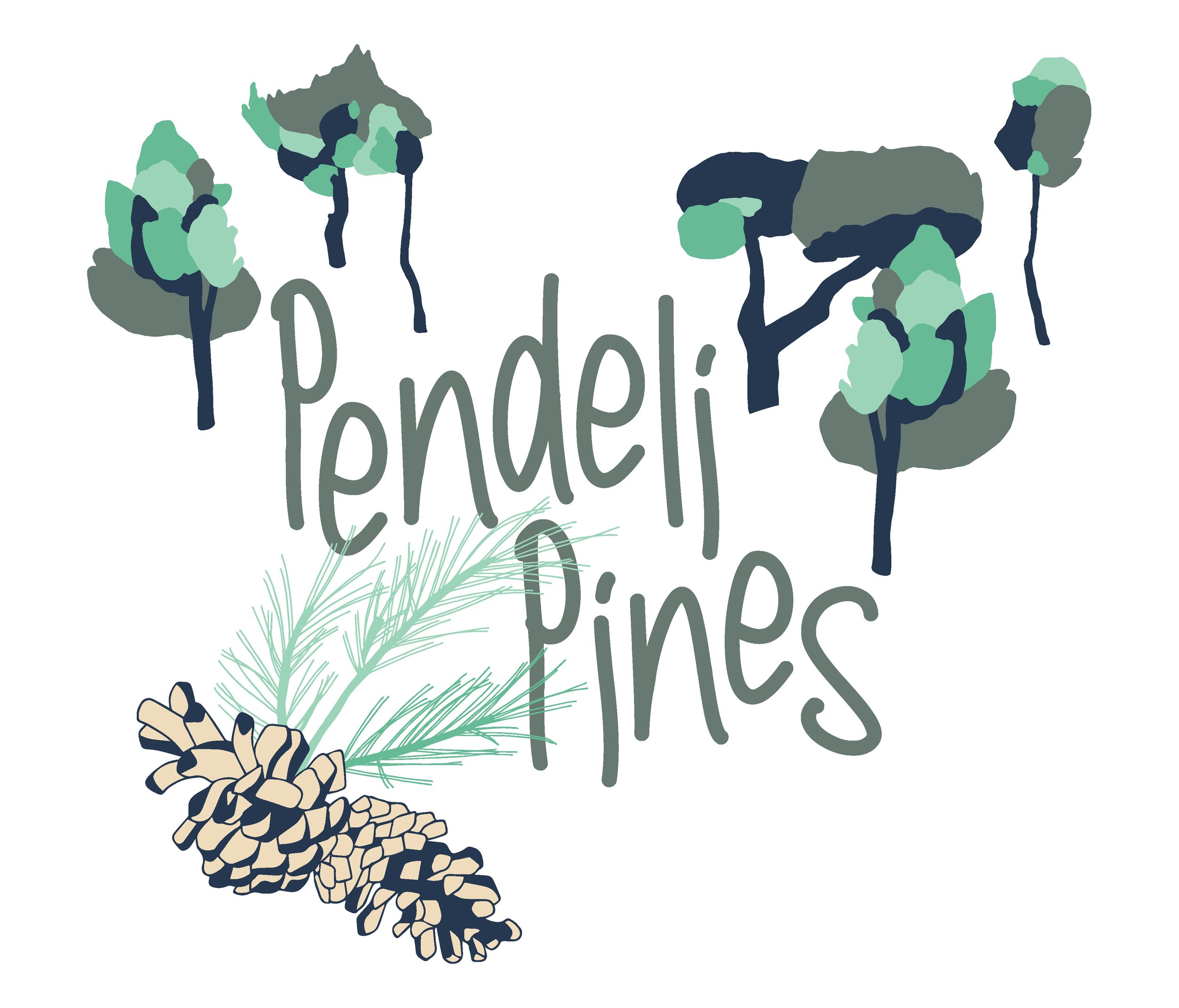 Pendeli Pines Seamless Pattern Design Collection