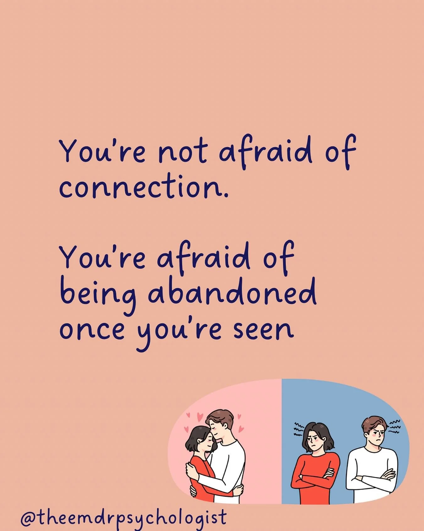 You&rsquo;re not scared of love - you&rsquo;re scared of what might happen after love.

For many trauma survivors, connection isn&rsquo;t the problem. It&rsquo;s the fear that once someone truly sees you: your needs, your fears, your emotions, they&r