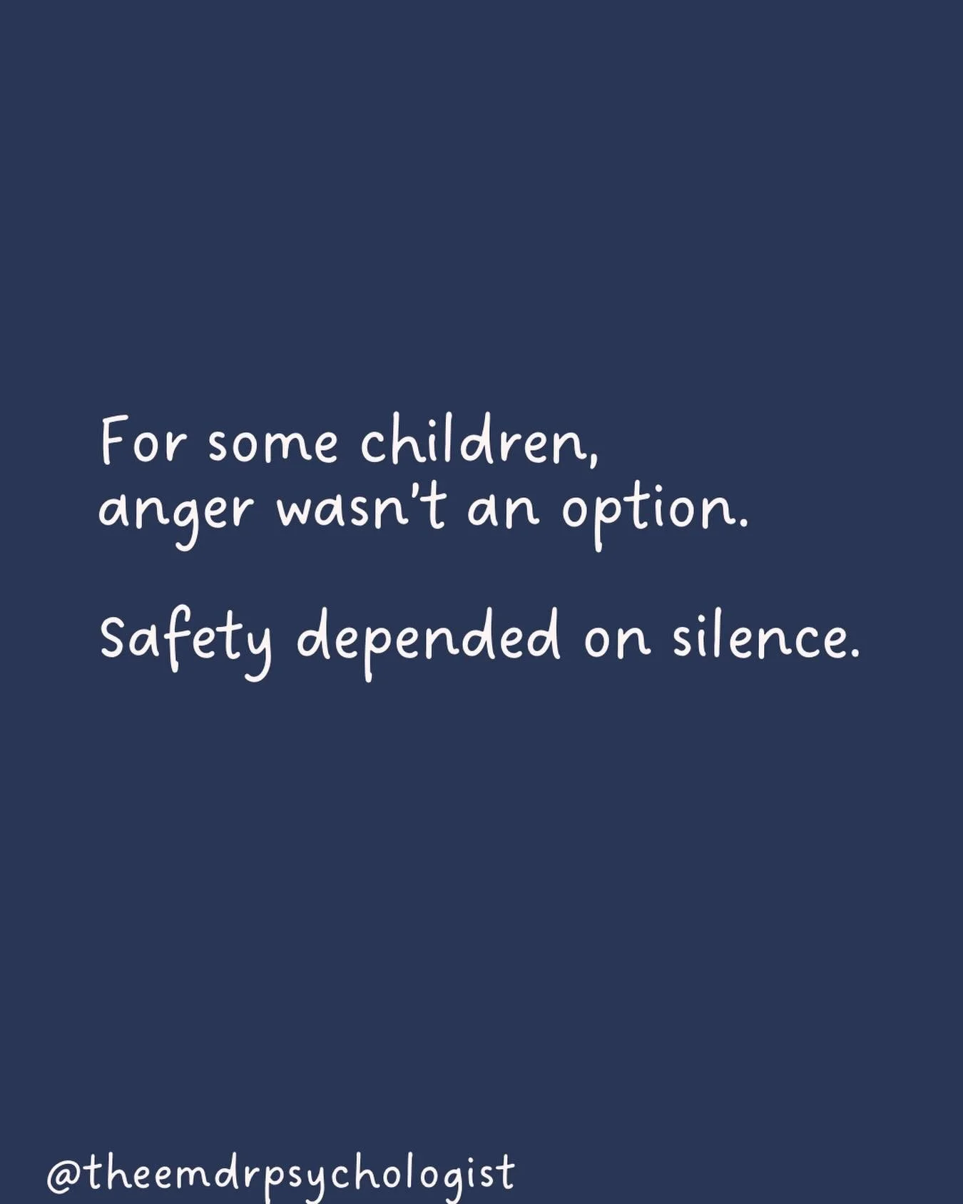 For some children, anger wasn&rsquo;t an option.

Not because they lacked it but because expressing it led to consequences.

Anger might have been met with withdrawal of love, emotional coldness, ridicule, punishment, or escalation.
So the child adap