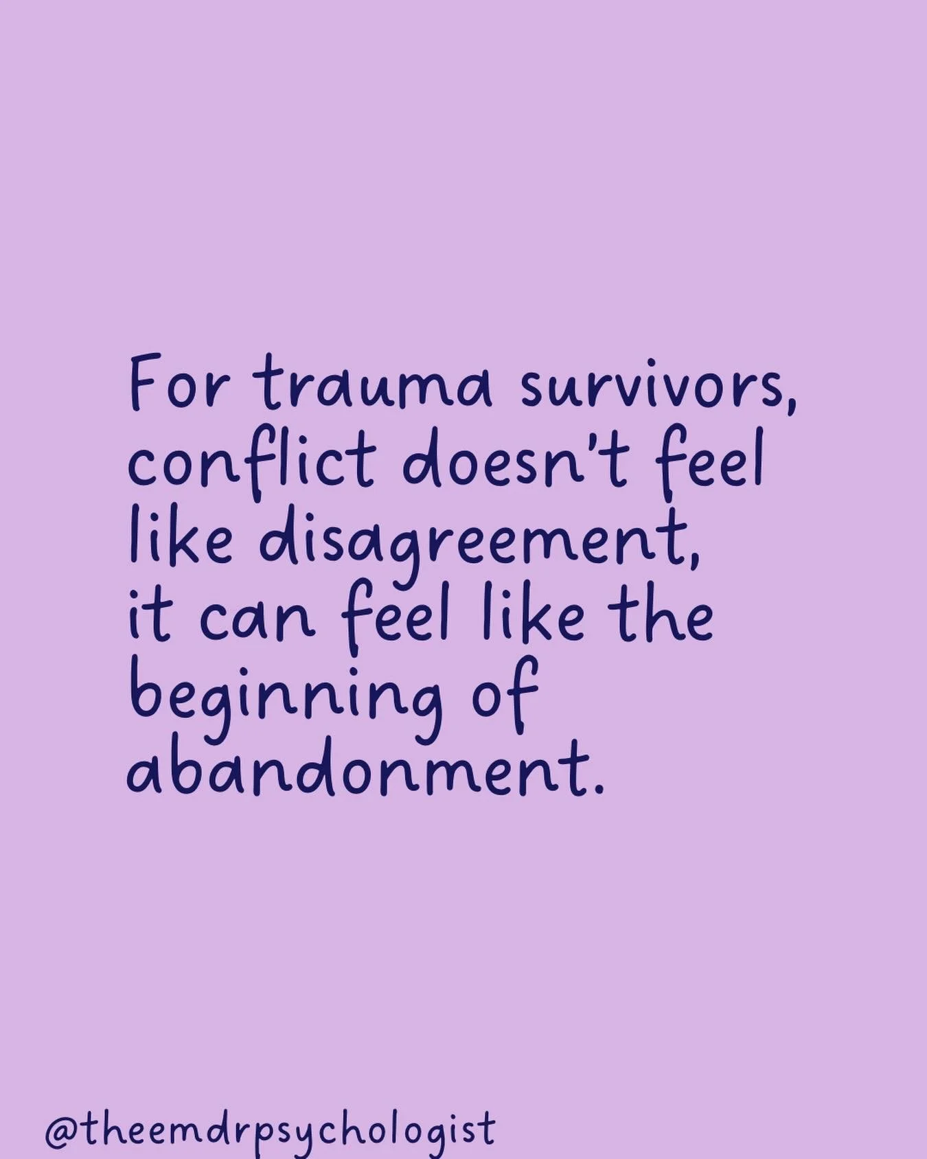 For many trauma survivors conflict doesn&rsquo;t register as disagreement. It registers as threat. 

If early relationships taught you that love was conditional, unpredictable or withdrawn after conflict, your nervous system learned that conflict equ