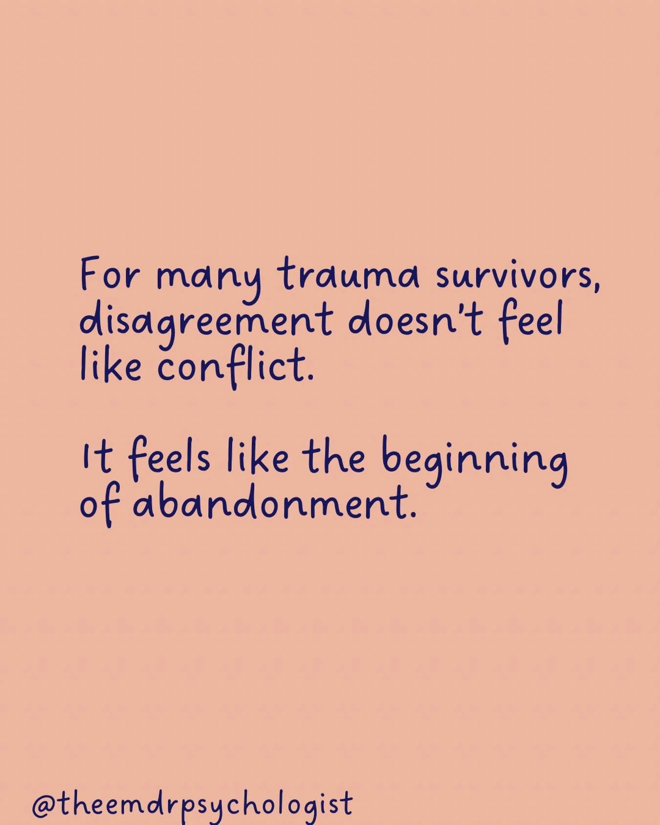 Disagreement is a normal part of close relationships. But for many trauma survivors, it doesn&rsquo;t feel normal at all.

Instead, the body can react as if something much more serious is happening - as if the relationship itself is about to disappea