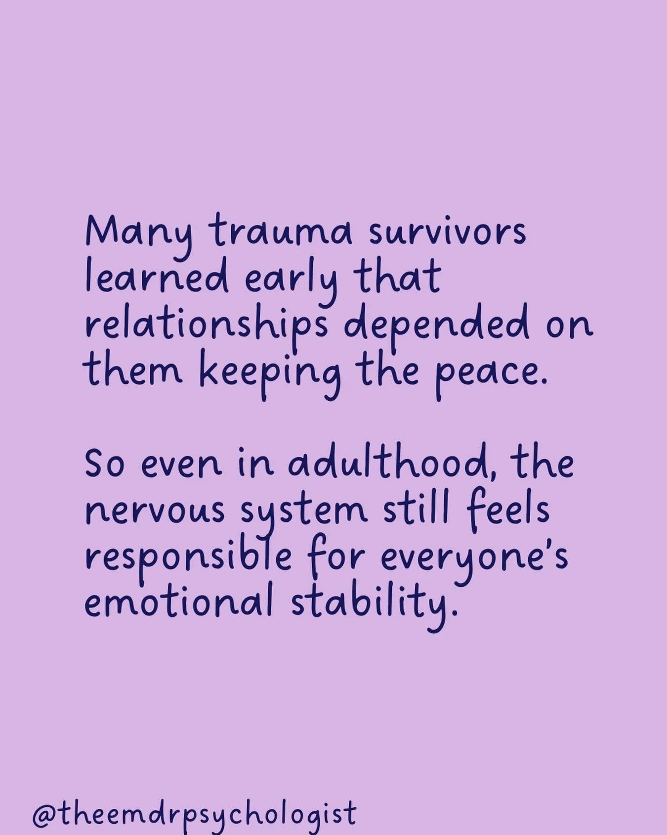 When children grow up in environments where connection depends on keeping others calm, predictable, or satisfied, the nervous system adapts.

It learns that relationships feel safest when you manage the emotional climate. It is an adaptive survival s