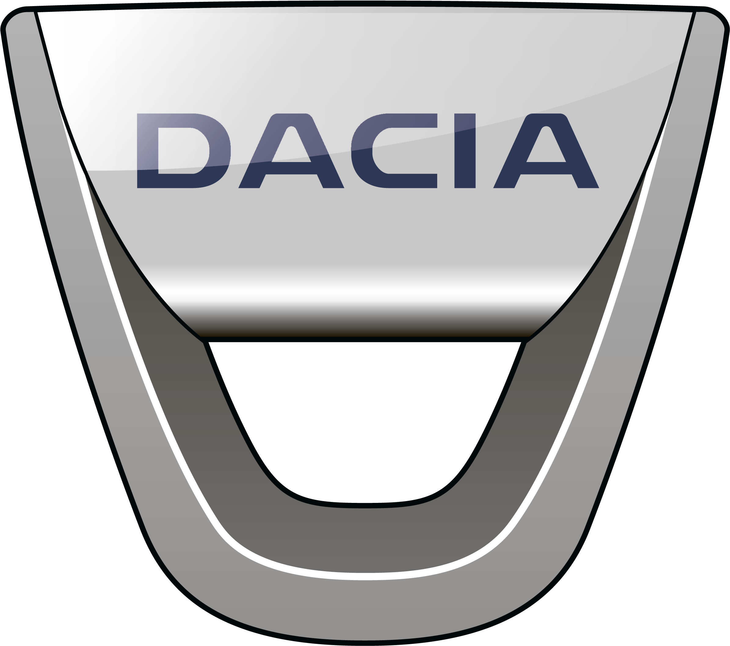 Logo Dacia su sfondo bianco.