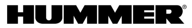 Logo Hummer in lettere maiuscole nere su sfondo bianco.