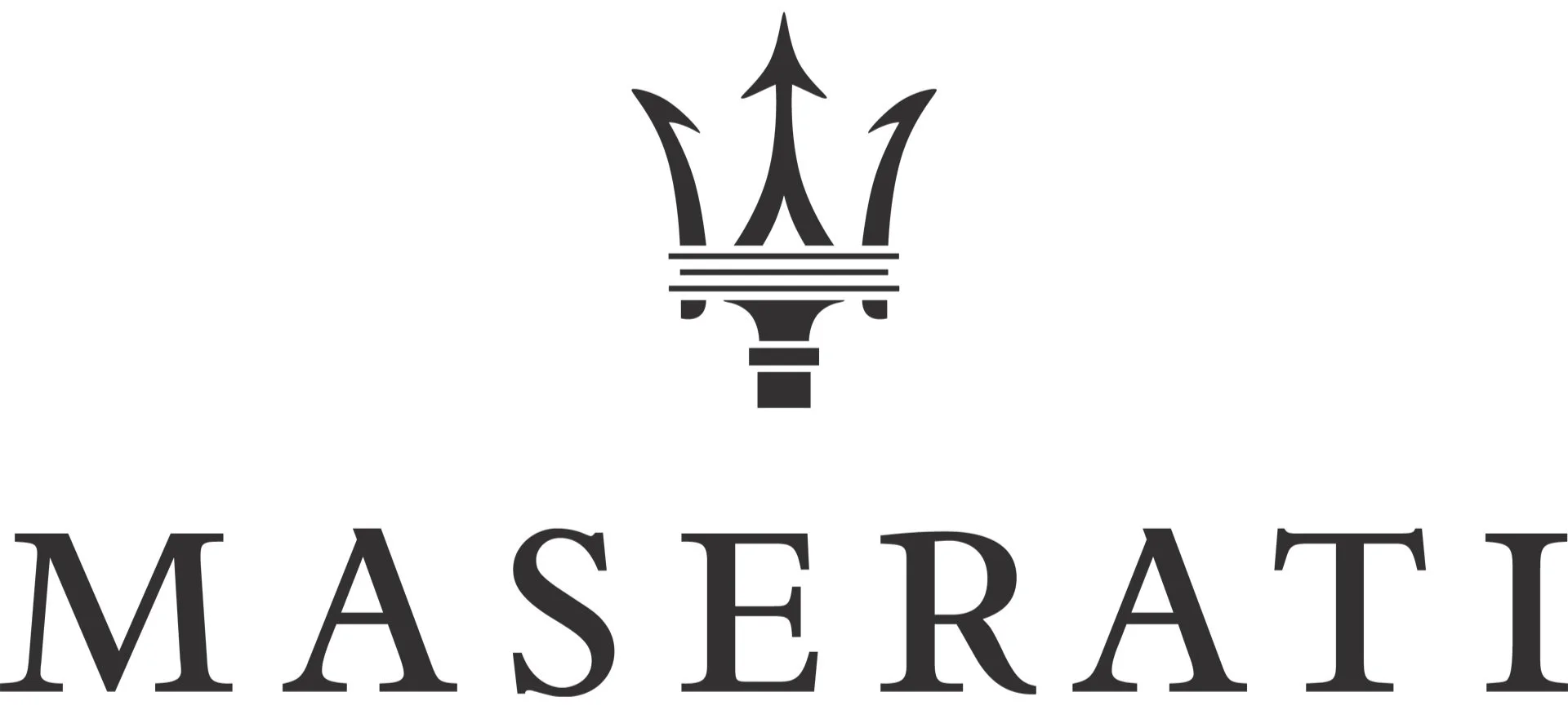 Logo di Maserati con il tridente.