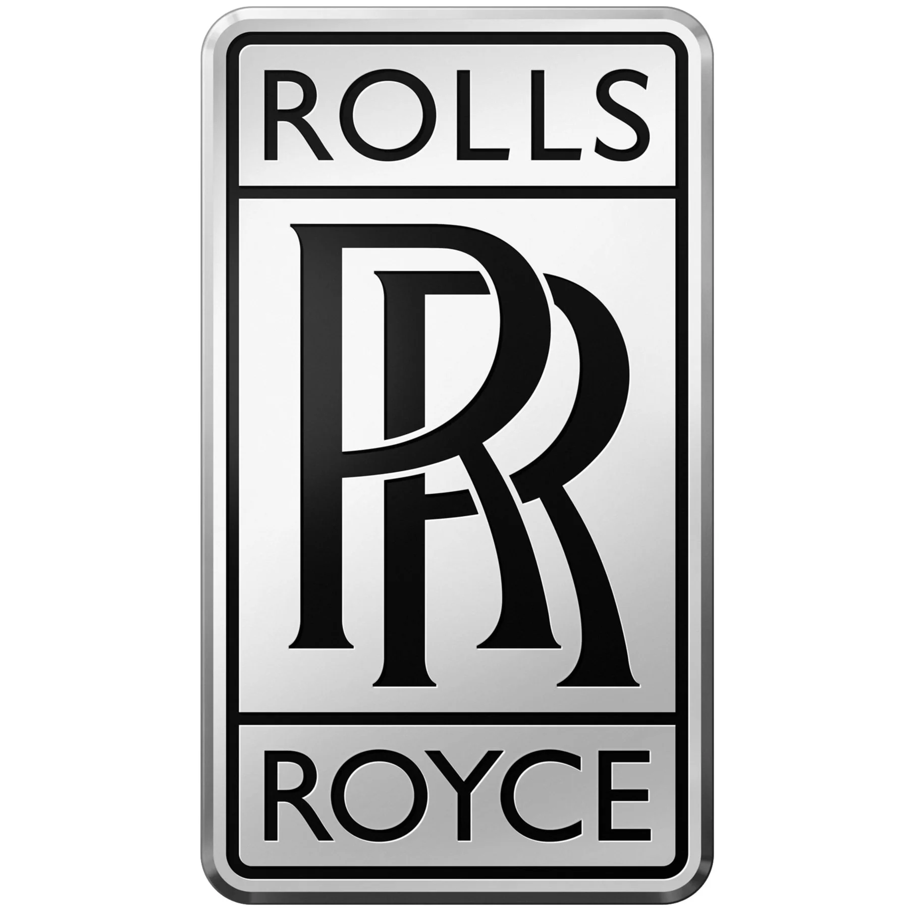 Logo del marchio Rolls-Royce con lettere "RR" sovrapposte.