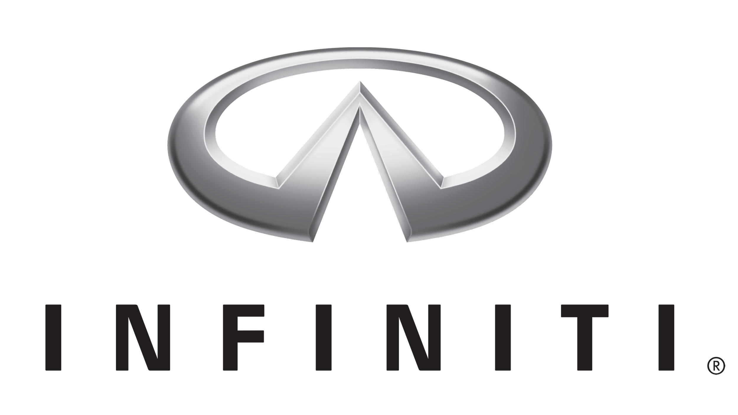 Logo del marchio automobilistico Infiniti con un emblema stilizzato.