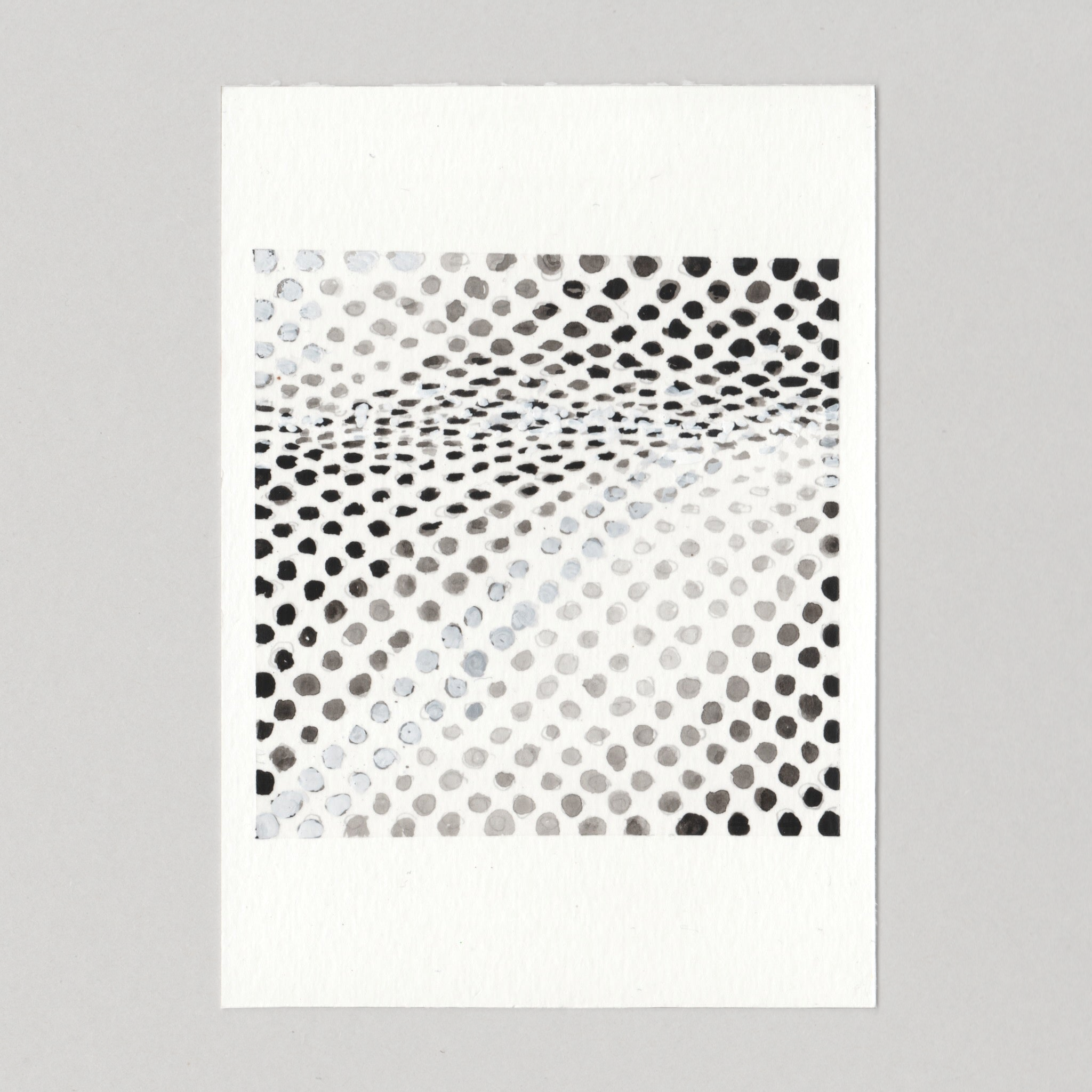 Riley: Hesitate, 2026. Gouache painting on paper by Chris Coombes.