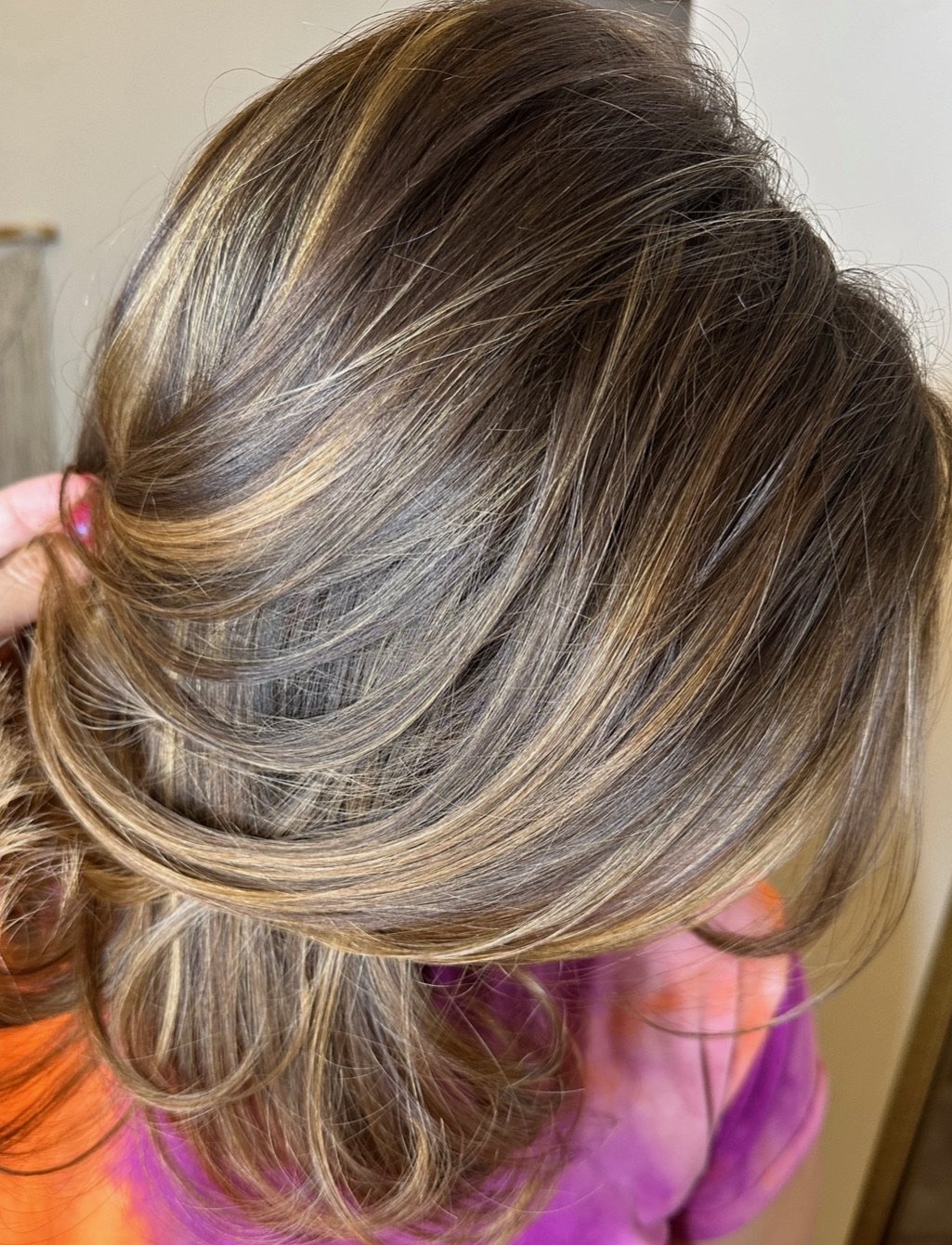 Brunette Hair with Highlights 