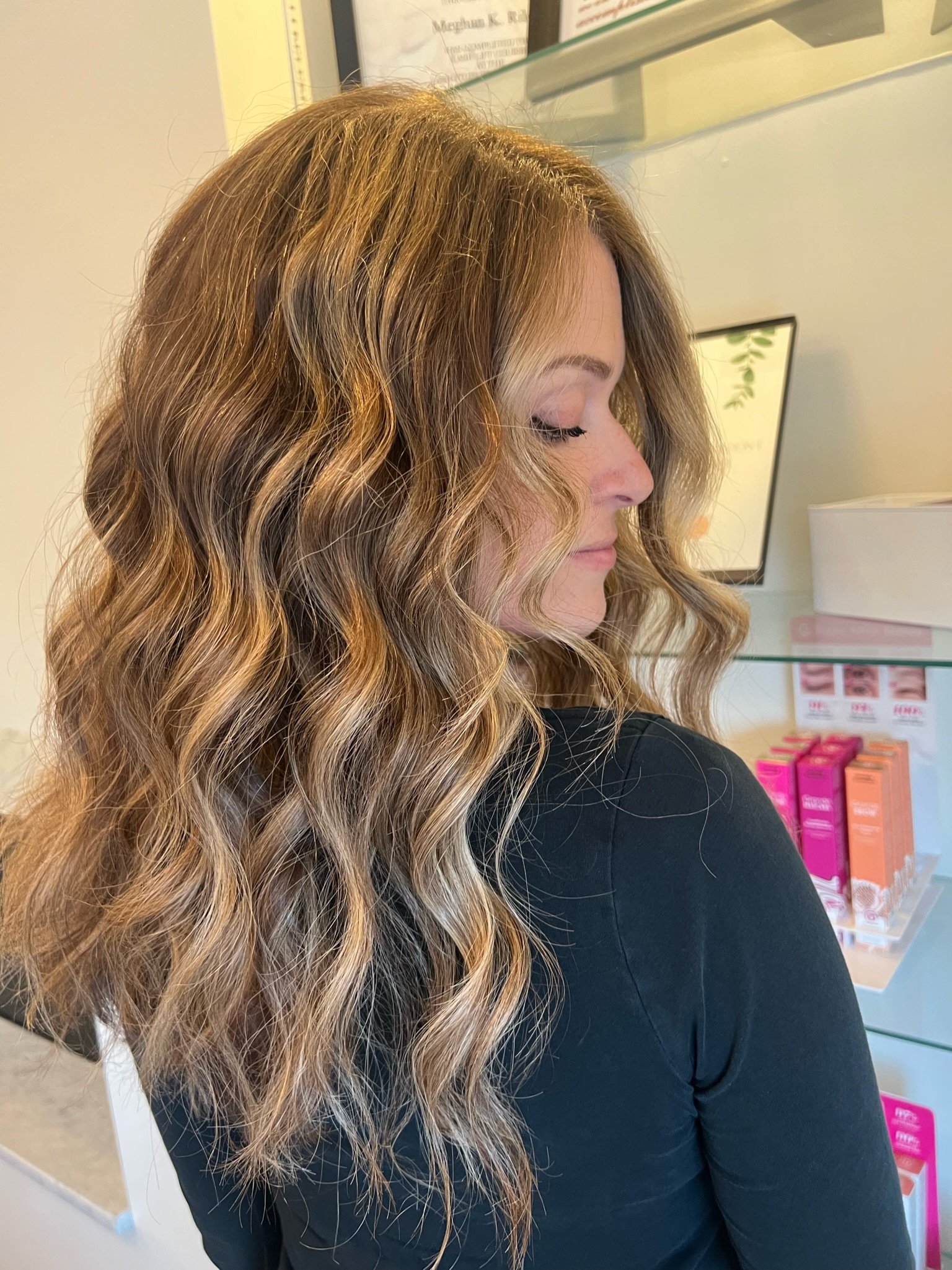 Brunette Hair with Highlights 