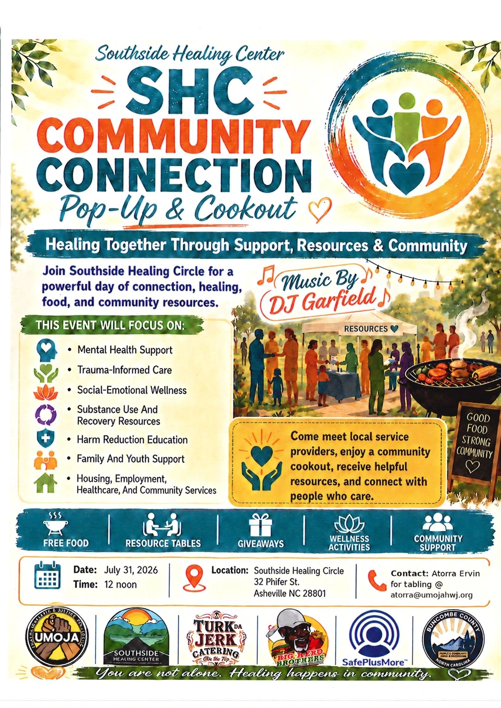 SHC Community Connection Pop-Up and Cookout Event