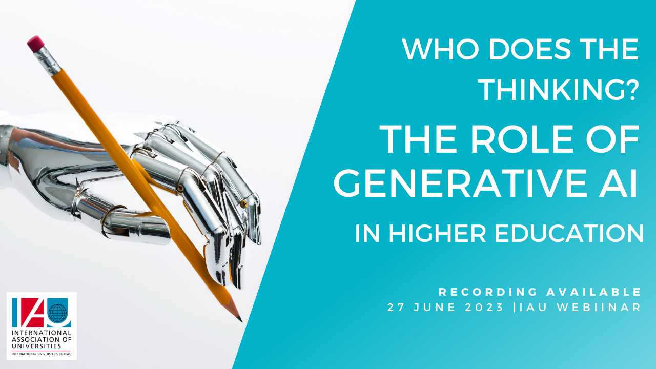 Who Does the Thinking: The Role of Generative AI in Higher Education