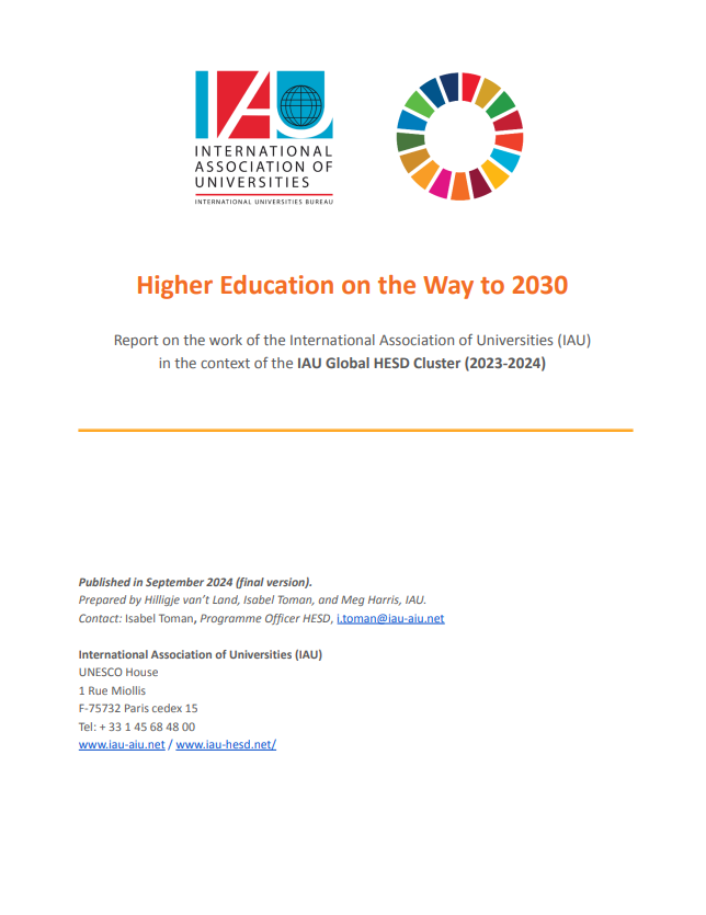 Higher Education on the Way to 2030