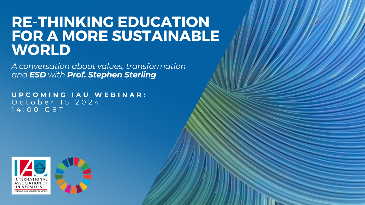 Re-thinking (higher) education and inspiring transformation for a more sustainable future
