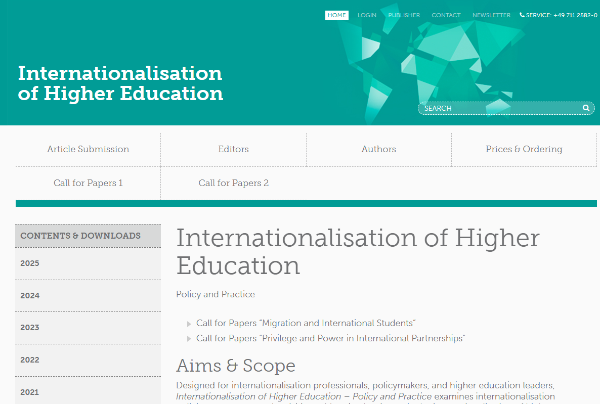 Lessons About Internationalisation of Higher Education