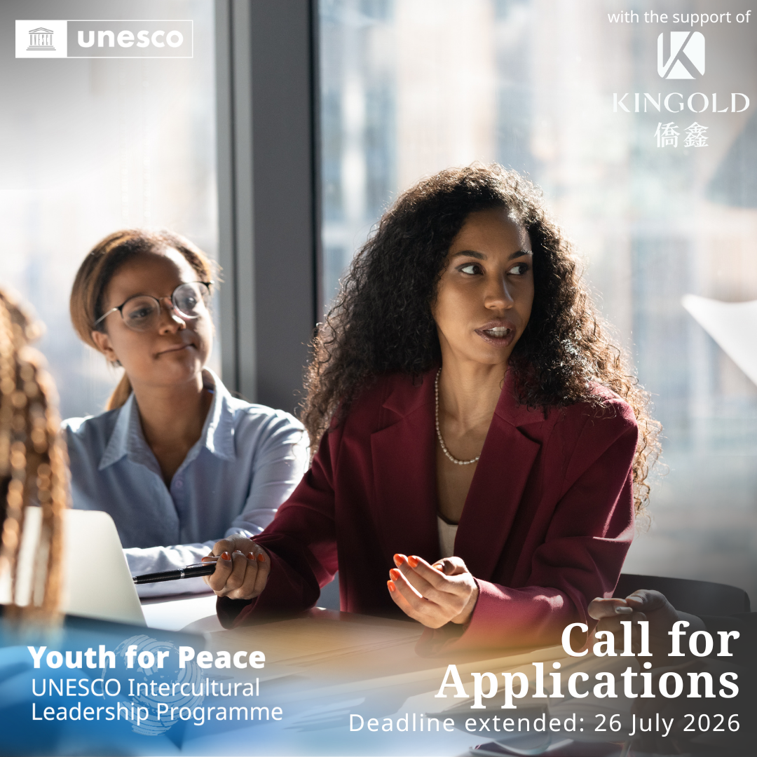 Appel à candidatures · Deuxième édition de « Youth for Peace » : Programme de leadership interculturel de l'UNESCO