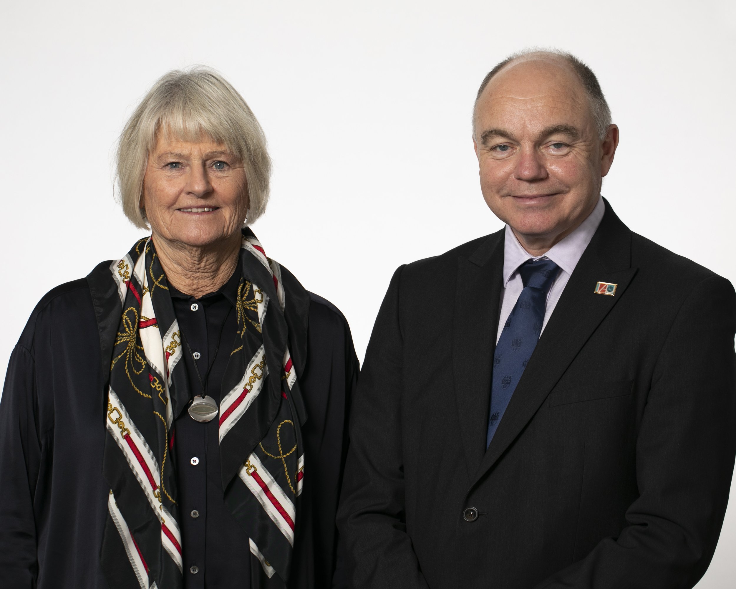 IAU President 2016-2022 Pam Fredmam and IAU President 2022-2026  Andrew Deeks